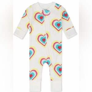 Monica + Andy One Piece Newborn Girl Coverall 100% Organic Cotton New With Tags